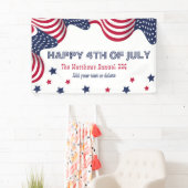7月4日アメリカ国旗のパーソナライズされたパーティー 横断幕 (インサイチュ)