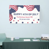 7月4日アメリカ国旗のパーソナライズされたパーティー 横断幕 (トレードショー)