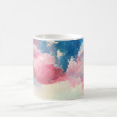 7月4日アメリカ国旗の愛デジタル抽象芸術アート コーヒーマグカップ (中央)