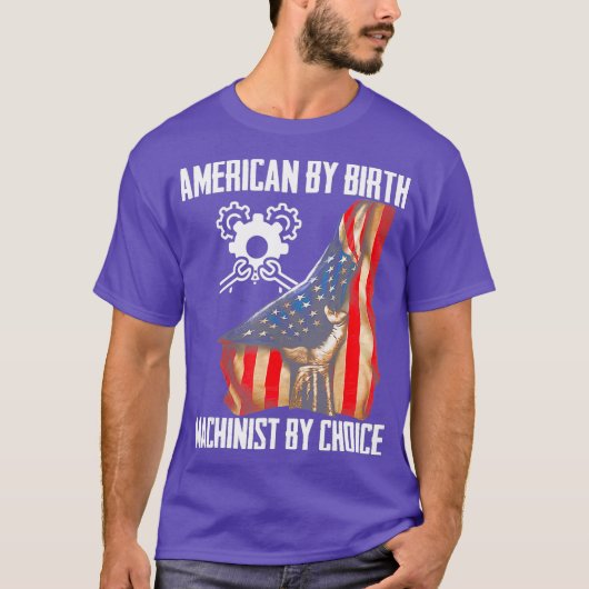 7月4日アメリカ国旗の誕生・マシニスト Tシャツ (正面)