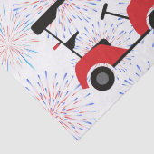 7月4日アメリカ国旗を掲げたゴルフカート   薄葉紙 (詳細)