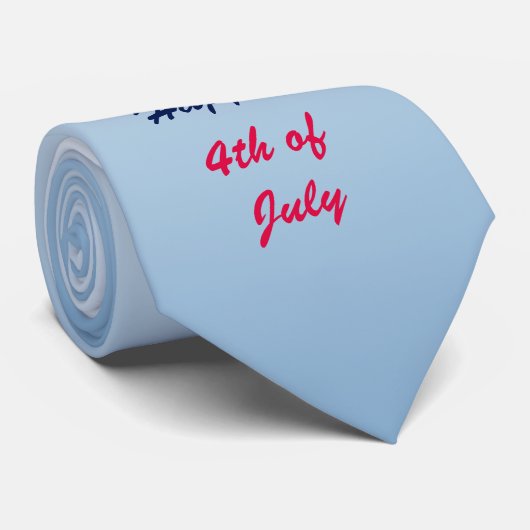 7月4日アメリカ国旗を掲げて幸せ ネクタイ (ロール)