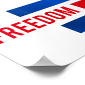 7月4日アメリカ国旗アメリカ解放リングや輪 ポスター (角)