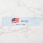 7月4日アメリカ国旗カスタム ペットボトルラベル (シングルラベル)