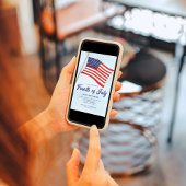 7月4日アメリカ国旗カスタム 招待状