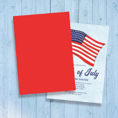 7月4日アメリカ国旗カスタム 招待状