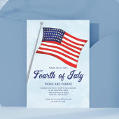 7月4日アメリカ国旗カスタム 招待状