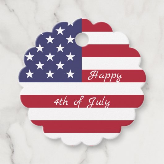 7月4日アメリカ国旗ハート花火大会 フェイバータグ (正面)