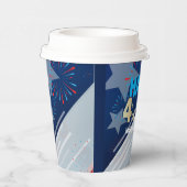 7月4日アメリカ国旗ハート花火大会 紙コップ (右)
