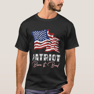 7月4日アメリカ国旗パトリオが独立生まれして育てた Tシャツ