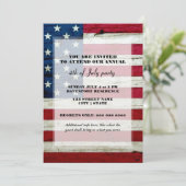 7月4日アメリカ国旗パーティー招待状 招待状 (スタンド正面)