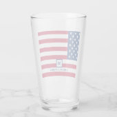 7月4日アメリカ国旗モノグラム タンブラーグラス (裏面)