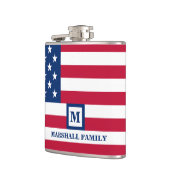 7月4日アメリカ国旗モノグラム フラスク (左)