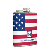 7月4日アメリカ国旗モノグラム フラスク (右)