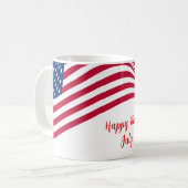 7月4日アメリカ国旗 コーヒーマグカップ (正面左)
