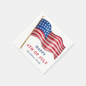 7月4日アメリカ国旗 スタンダードカクテルナプキン (角)