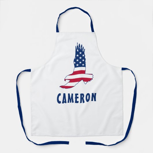 7月4日アメリカ国旗American Eagle America エプロン (正面)