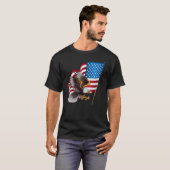7月4日アメリカ国旗American Patriotic Eagle 1 Tシャツ (正面フル)