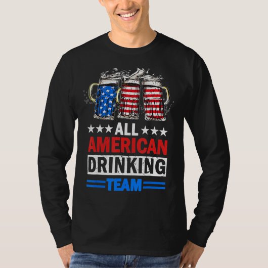 7月4日アメリカ国旗B Tシャツ (正面)