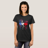 7月4日アメリカ国旗Flamingo Inde Tシャツ (正面フル)
