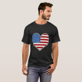 7月4日アメリカ国旗He愛国心 Tシャツ (正面フル)