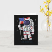 7月4日アメリカ宇宙飛行士おもしろいパトリオ カード (黄色い花)