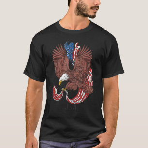 7月4日アメリカ愛国主義グラフィック独立 Tシャツ