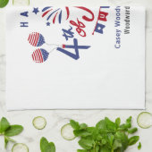 7月4日アメリカ愛国主義教会 |実在財産 キッチンタオル (折り畳み)