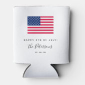 7月4日アメリカ愛国国旗のパーティー 缶クーラー (正面)