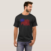 7月4日アメリカ愛国国旗の統一された州 Tシャツ (正面フル)