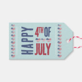 7月4日アメリカ愛国国旗 ギフトタグ (正面(横))