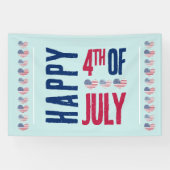 7月4日アメリカ愛国国旗 横断幕 (横)