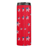 7月4日アメリカ愛国心のあるアメリカ国旗のスターパーティー タンブラー (裏面)