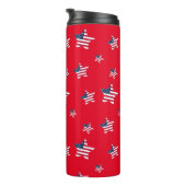 7月4日アメリカ愛国心のあるアメリカ国旗のスターパーティー タンブラー (回転右)