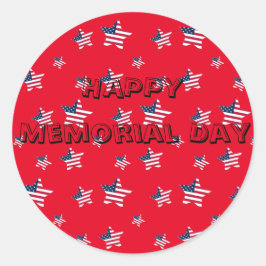 7月4日アメリカ愛国心のあるアメリカ国旗のスターパーティー ラウンドシール