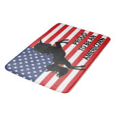 7月4日アメリカ愛国心ユニコーン米国国旗 バスマット (アングル)