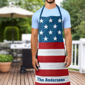 7月4日アメリカ愛国心素朴強アメリカ国旗 エプロン