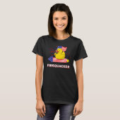 7月4日アメリカ愛国爆竹ゴムガモ Tシャツ (正面フル)