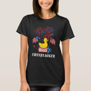 7月4日アメリカ愛国爆竹ラバーデュ Tシャツ