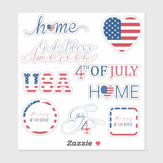 7月4日アメリカ愛国独立記念日 シール (シート)