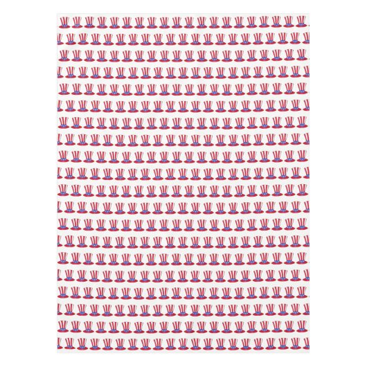 7月4日アメリカ愛国的なアンクルサム・スターズストライプハット テーブルクロス (正面)