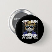 7月4日アメリカ愛国的なネコUsa Hawk Tuah Spit 缶バッジ (正面&裏面)