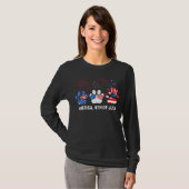 7月4日アメリカ犬ポードッグ Tシャツ (正面フル)
