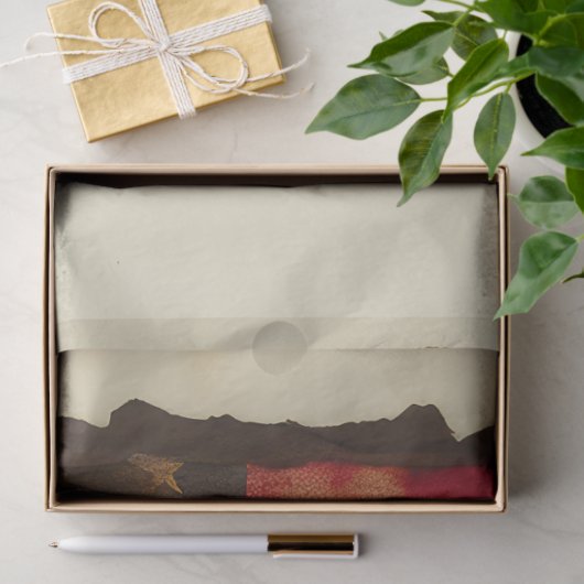 7月4日アメリカ独立国旗の青い花 薄葉紙 (ギフト)