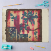 7月4日アメリカ独立国旗の青い花 薄葉紙 (クラフト)