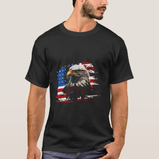7月4日アメリカ独立愛国的ハゲEa Tシャツ