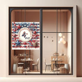 7月4日アメリカ独立記念日のスターストライプズ ウィンドウサイン