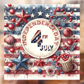 7月4日アメリカ独立記念日のスターストライプズ ウィンドウサイン (シート2)