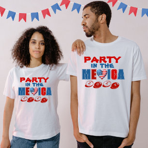 7月4日アメリカ独立記念日の野球 Tシャツ