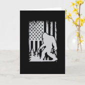 7月4日アメリカ独立記念日ビッグフット1776 カード (黄色い花)